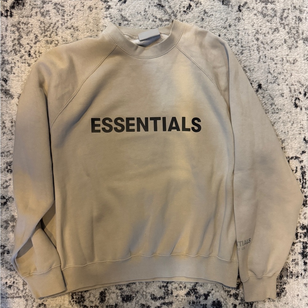 Essentials Tan Crewneck Sweatshirt